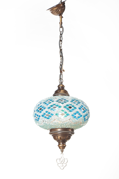 Size 5 Antique Mosaic Hanging Lamp